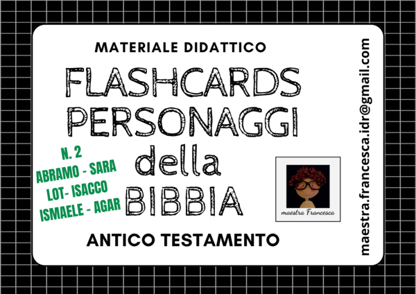 N. 2 FLASHCARDS PERSONAGGI DELLA BIBBIA