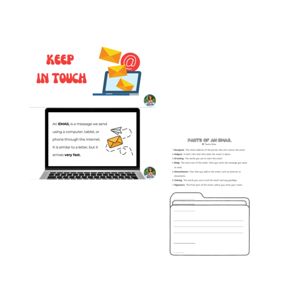 Presentazione e schede didattiche sulla creazione delle EMAIL - classe 4^-5^ in lingua inglese