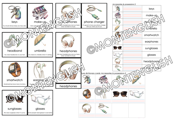 Vocabulary Enrichment Set: Accessories & personal possessions SET 2
