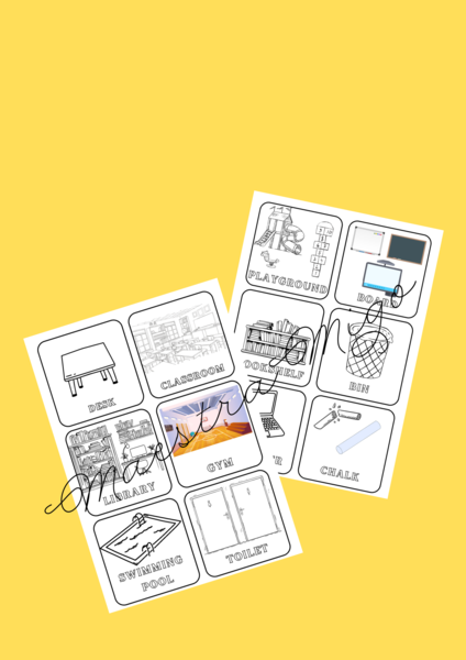 flashcards - LUOGHI E OGGETTI SCOLASTICI - INGLESE - classe 2