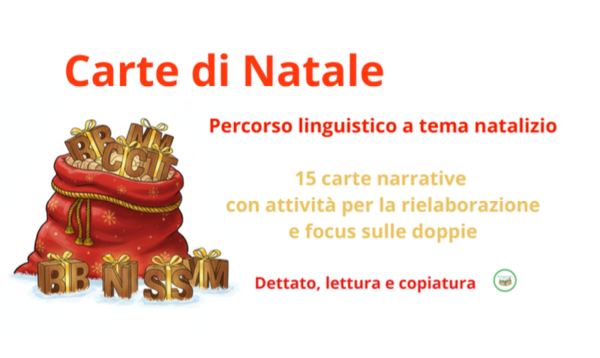 Carte di Natale- percorso linguistico a tema natalizio con doppie e suoni consonantici complessi