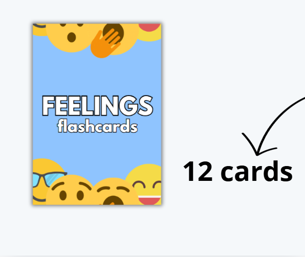 FEELINGS FLASHCARDS, ENGLISH, INGLESE