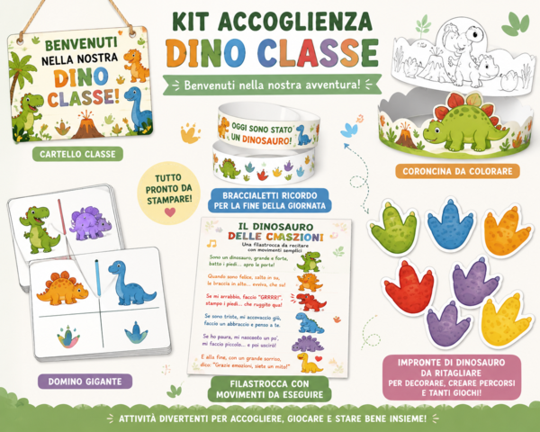 Kit accoglienza infanzia dinosauri