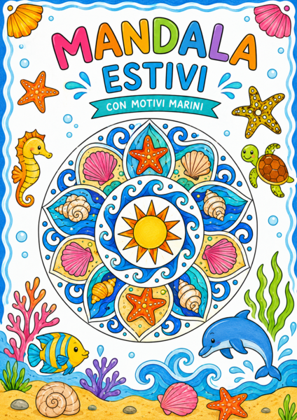 Mandala estivi con motivi marini