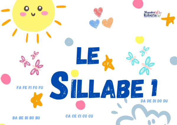 TROVA LE SILLABE SERIE 1