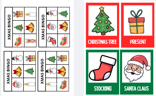 Christmas - flashcards e bingo