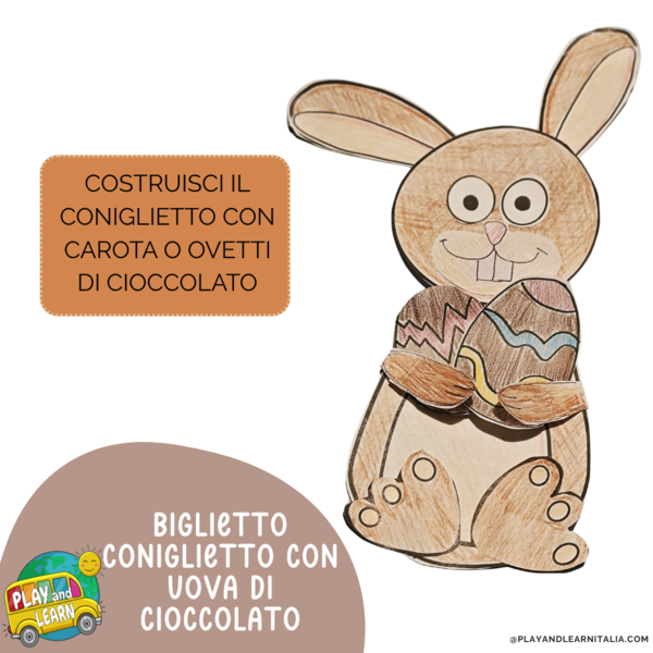 UN CONIGLIETTO CON OVETTI DI CIOCCOLATO