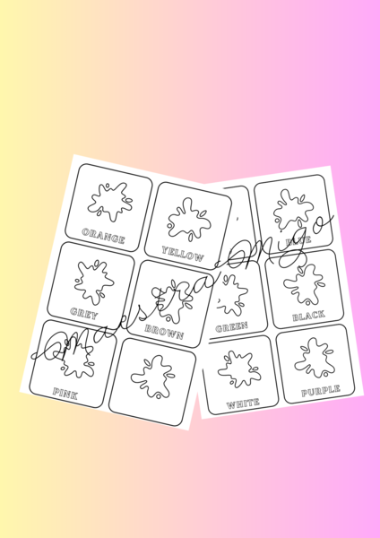 flashcards - COLORI - INGLESE