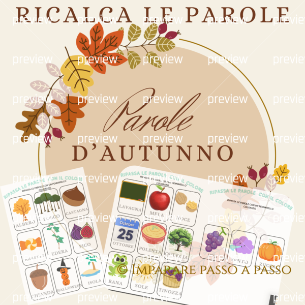 Ripassa le parole d'autunno da A a Z