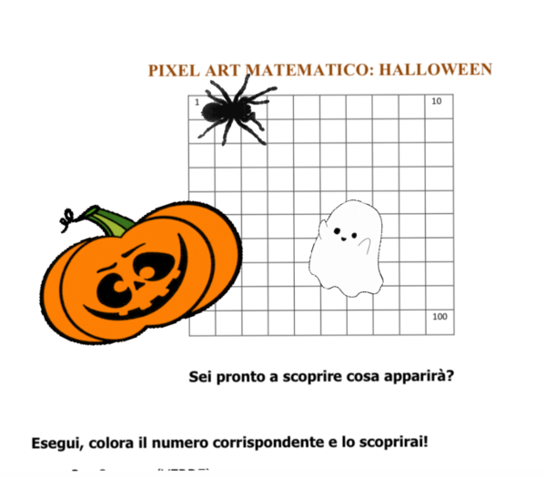 Halloween: PIXEL ART MATEMATICO