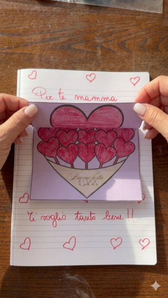 Biglietto cuore - festa della mamma