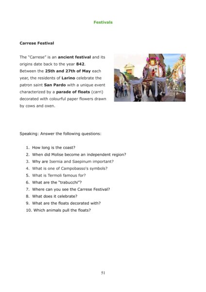 CLIL Geography Year 5: Italy and its Southern Regions - L'italia e le sue regioni meridionali