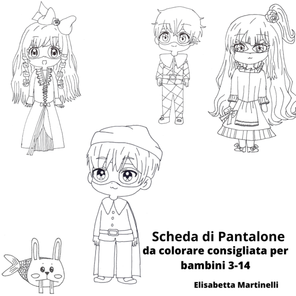 Scheda di Pantalone da colorare
