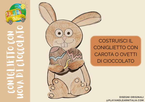 UN CONIGLIETTO CON OVETTI DI CIOCCOLATO