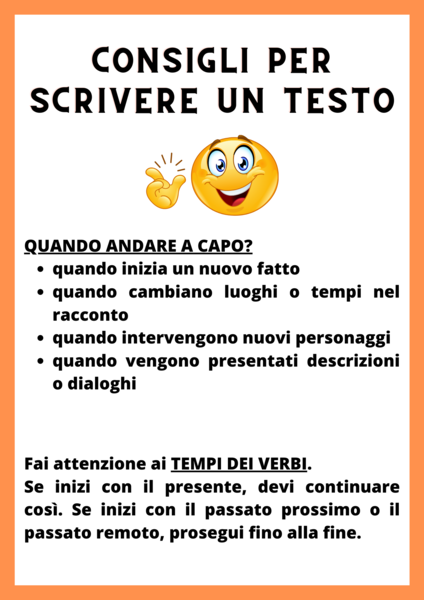 Regole per scrivere un testo