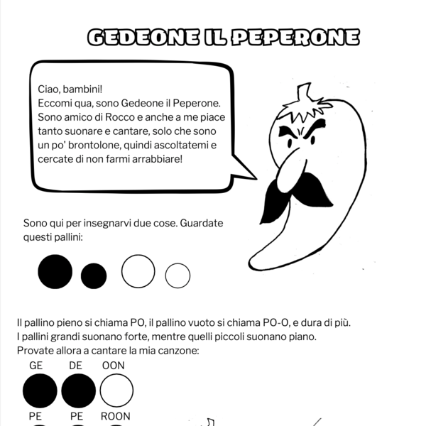 Gedeone il Peperone - lezione di musica