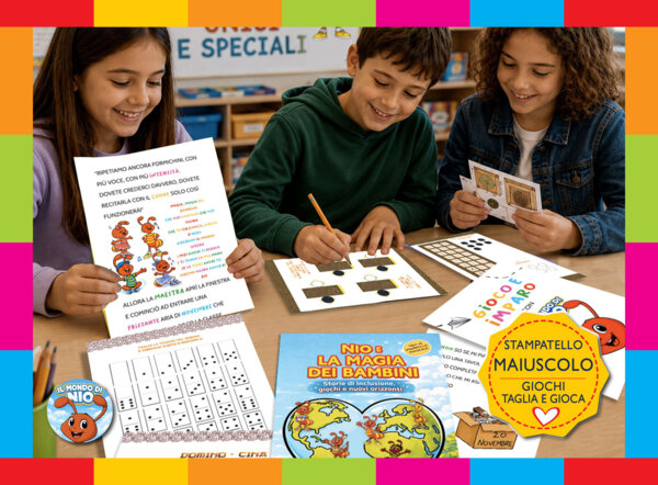 Nio e la Magia della Diversità: Favola sull'inclusione e accoglienza della diversità in stampatello maiuscolo + 4 Giochi Antichi da Ritagliare, Costruire e Giocare - 7-12 anni