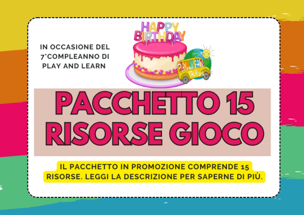 PACCHETTO 15 RISORSE-GIOCO per IMPARARE