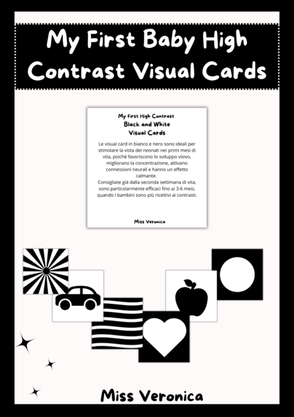 Visual cards: my first baby high contrast visual cards