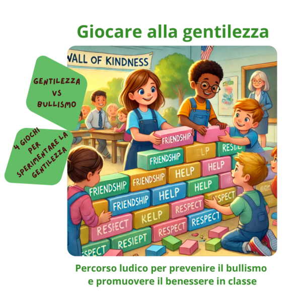 Giocare alla gentilezza;percorso ludico per prevenire il bullismo e promuovere il benessere in classe-classe 1-5