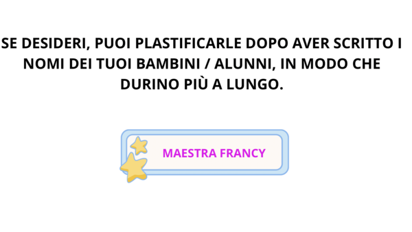 ETICHETTE NOMI