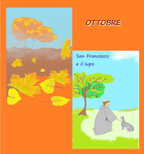 OTTOBRE - Poesia + Storia di SAN FRANCESCO E IL LUPO + immagini da colorare