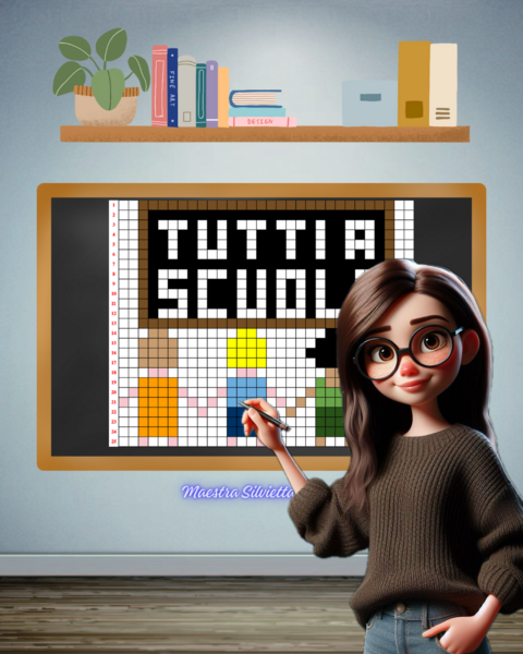 Pixel art rientro a scuola