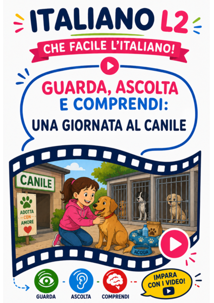 ITALIANO L2 - ASCOLTO E COMPRENSIONE - UNA GIORNATA AL CANILE