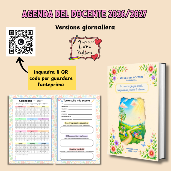 Agenda del docente 2026/2027 - versione giornaliera
