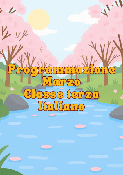 Programmazione marzo classe terza italiano