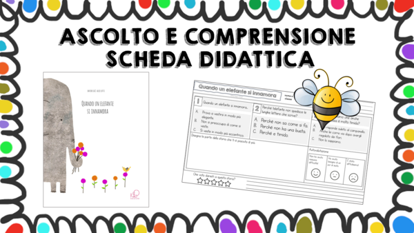 Quando un elefante si innamora - scheda didattica comprensione