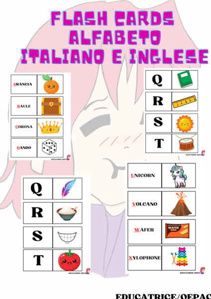 FLASH CARDS: ALFABETO ITA/ENG