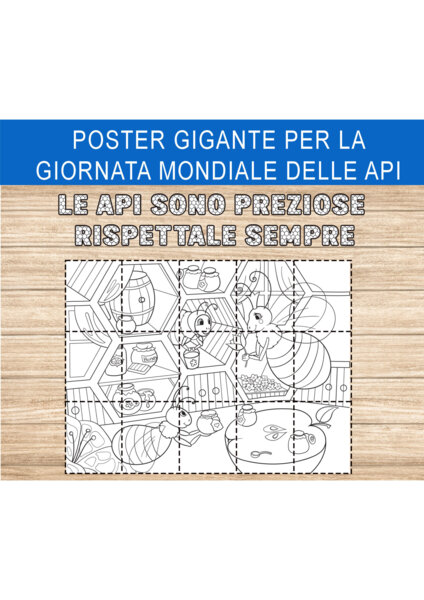 poster gigante per la Giornata mondiale delle api