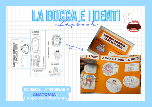LAPBOOK DI SCIENZE - Apparato digerente: Bocca e Denti - 5° Primaria