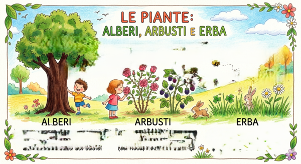 Le Piante: alberi, arbusti, erba