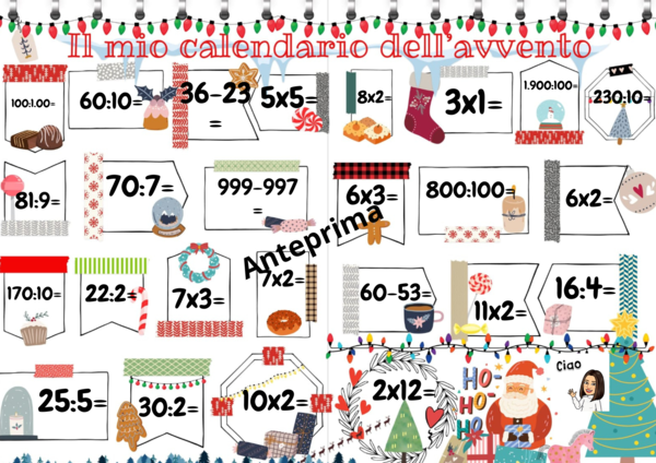 Calendario dell'avvento matematico
