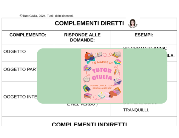 COMPLEMENTI DIRETTI E INDIRETTI