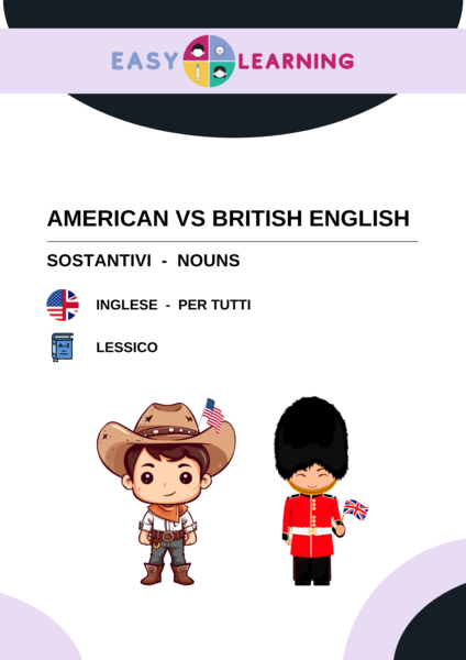 American VS British English - Sostantivi / Inglese