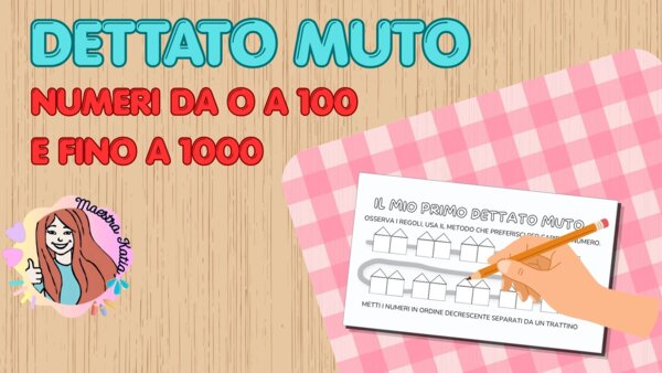 Dettato muto dei numeri di numeri entro e oltre il 100