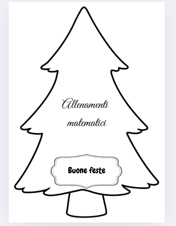 Compiti di matematica per Natale classe terza