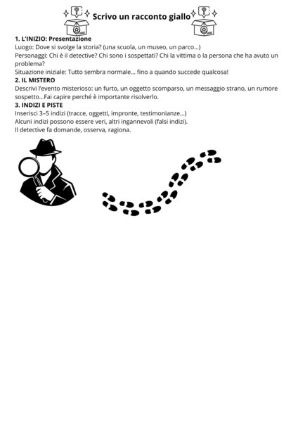 Schema per scrivere un racconto giallo