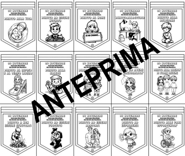 BANDIERINE PER IL 20 NOVEMBRE GIORNATA INTERNAZIONALE DEI DIRITTI DEI BAMBINI - SCUOLA PRIMARIA
