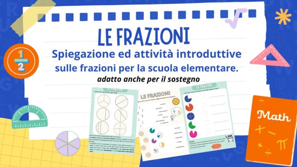 Le frazioni_attività colorate e semplici spiegazioni per introdurre al concetto di frazione