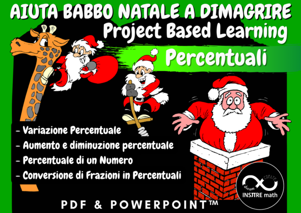 Progetto di Matematica per Natale - Percentuali - Project Based Learning - Aiuta Babbo Natale a dimagrire