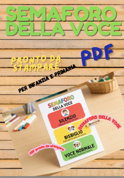 Semaforo della Voce - Cartellone per la gestione del volume in classe (PDF Stampabile)