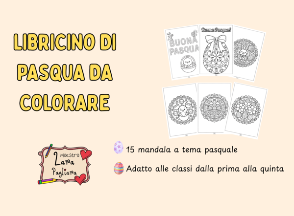 Libricino di Pasqua da colorare
