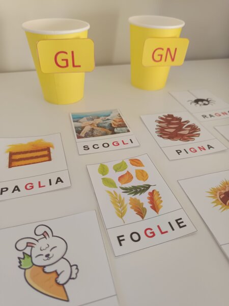 FLASHCARDS DIGRAMMI GN E GL