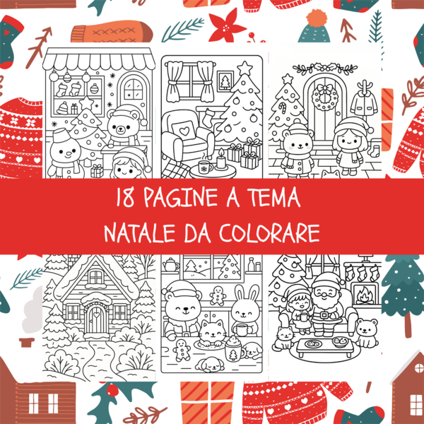 Disegni Natalizia PDF da colorare