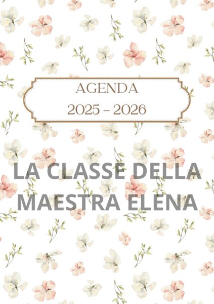 AGENDA SCUOLA DELL'INFANZIA 2025 - 2026
