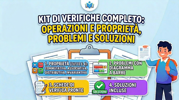Kit Verifiche Matematica Classe 3ª (le quattro operazioni e le loro proprietà, problemi e soluzioni)